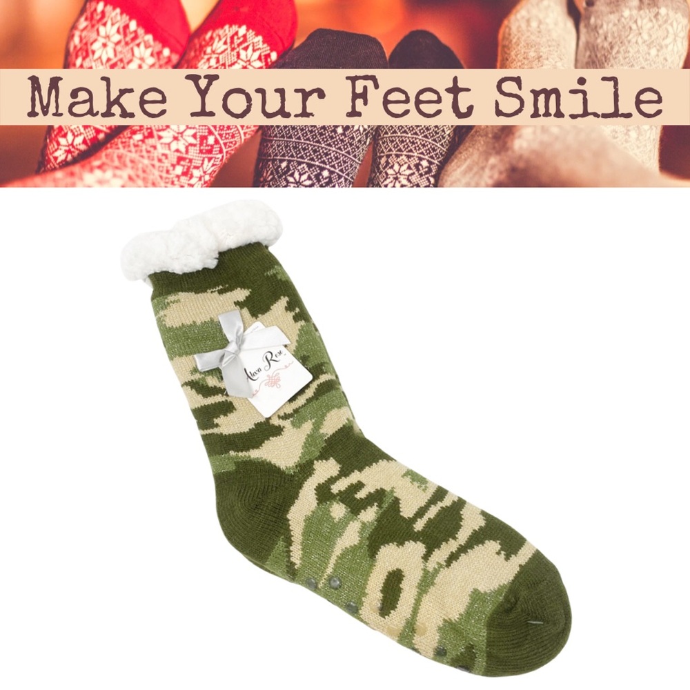 Alexa Rose Sock Bootie with Grippers and Sherpa Lining